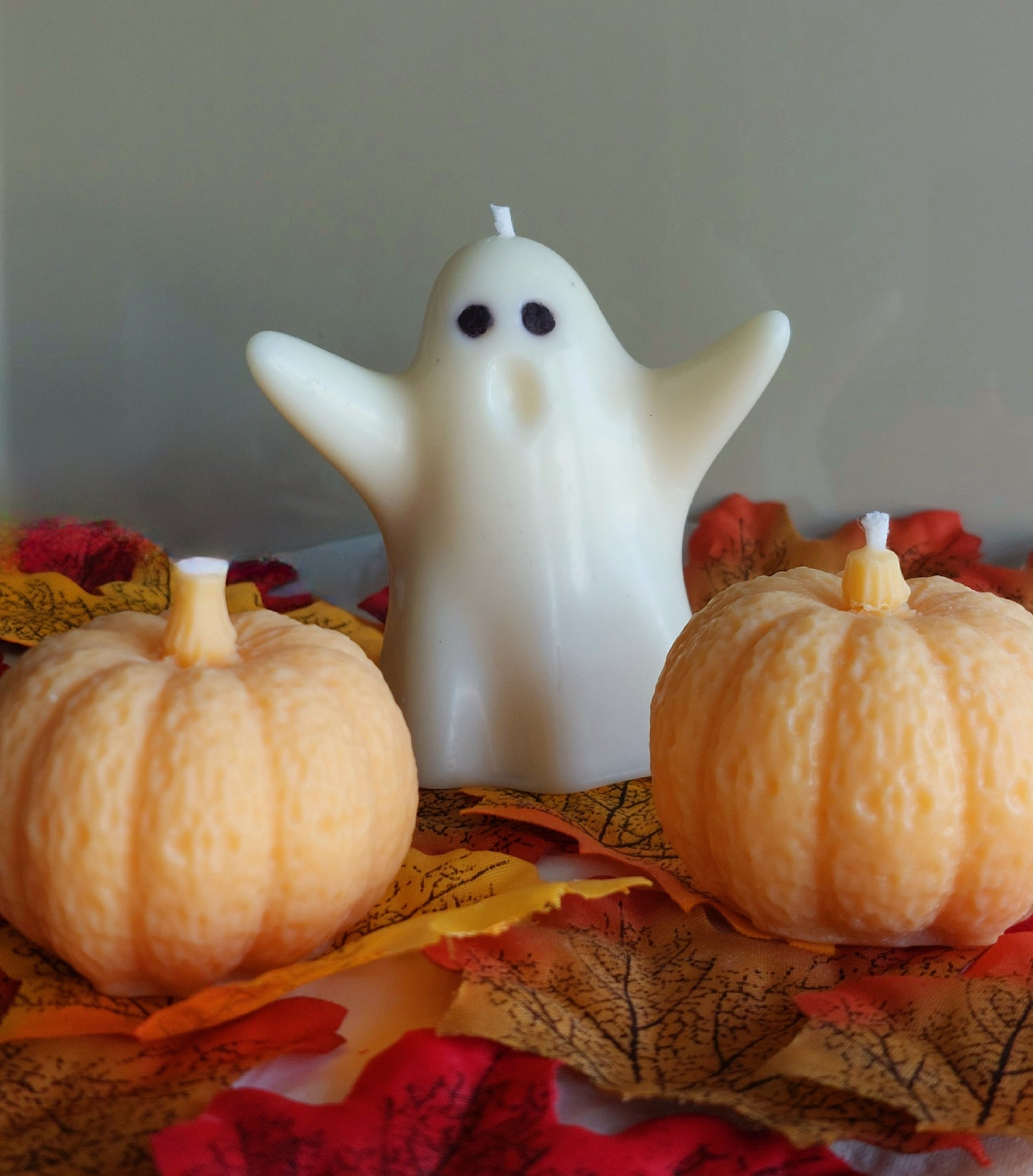 Halloween Ghost and Pumkins(2) Set/ Halloween Handmade Soy Candle