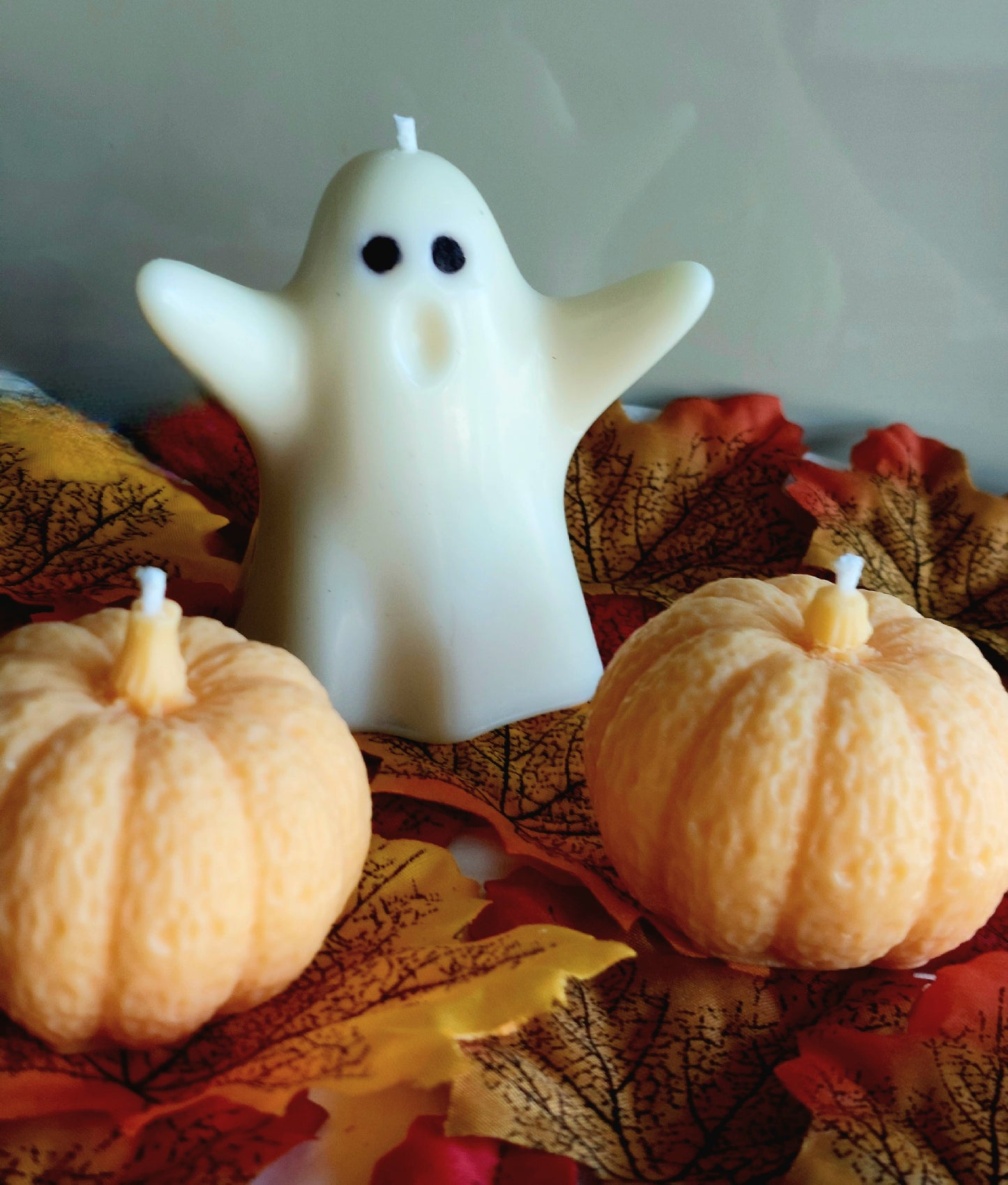 Halloween Ghost and Pumkins(2) Set/ Halloween Handmade Soy Candle