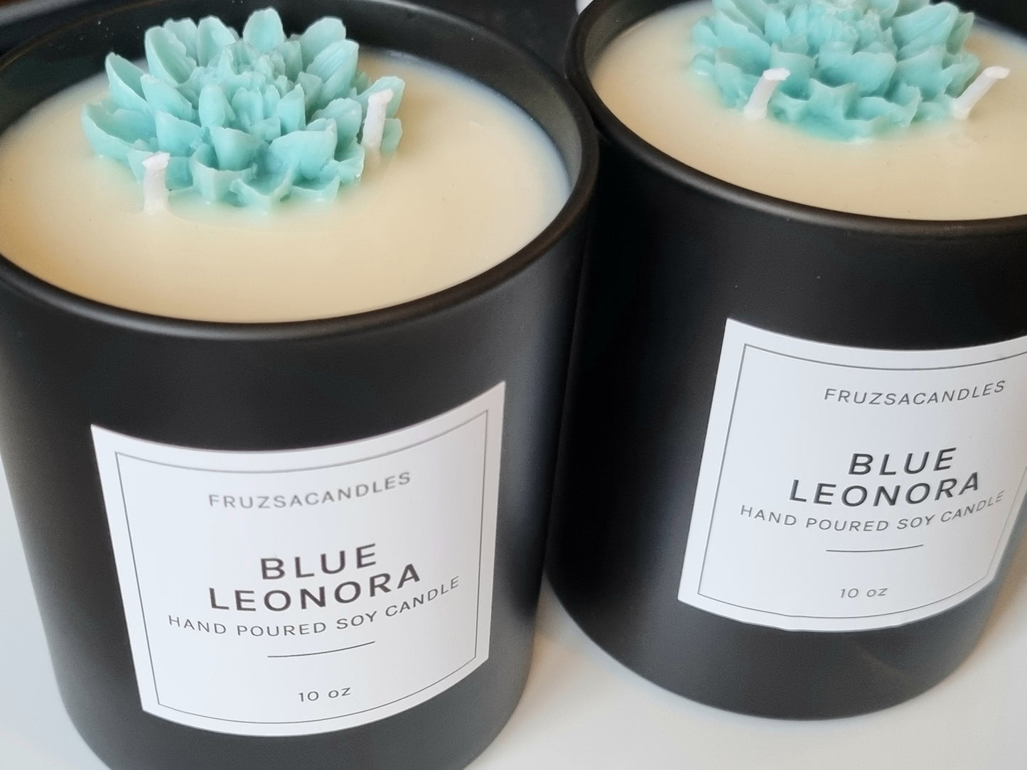 Luxury Blue Leonora Scented Candle/Fabric Softener based/Fresh Candle/Soy Candle