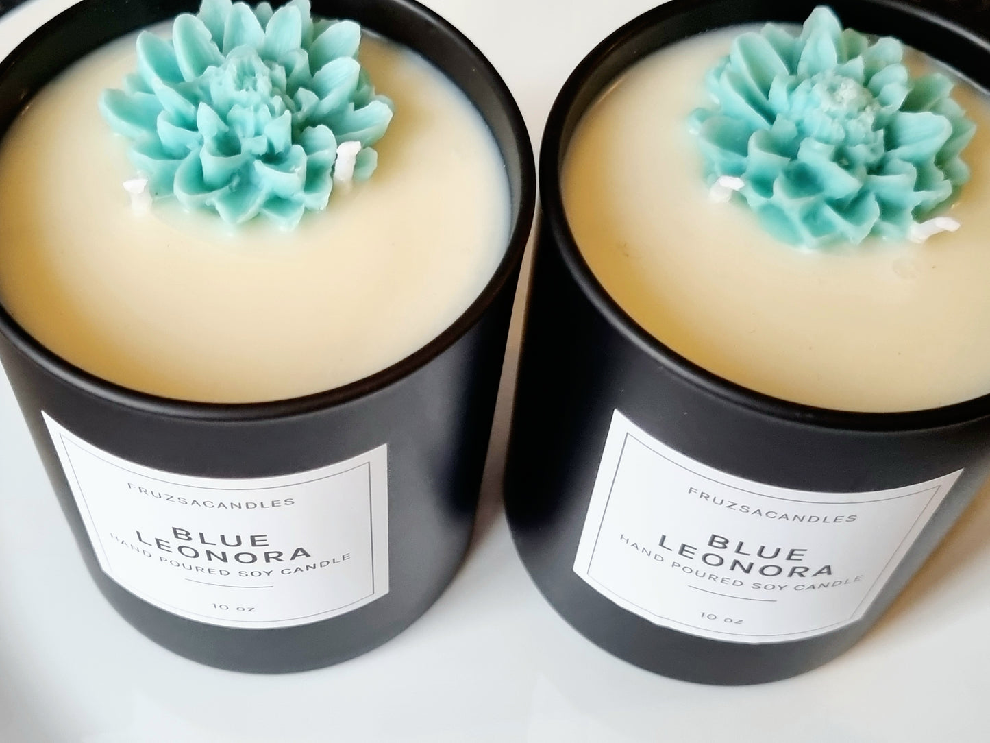 Luxury Blue Leonora Scented Candle/Fabric Softener based/Fresh Candle/Soy Candle