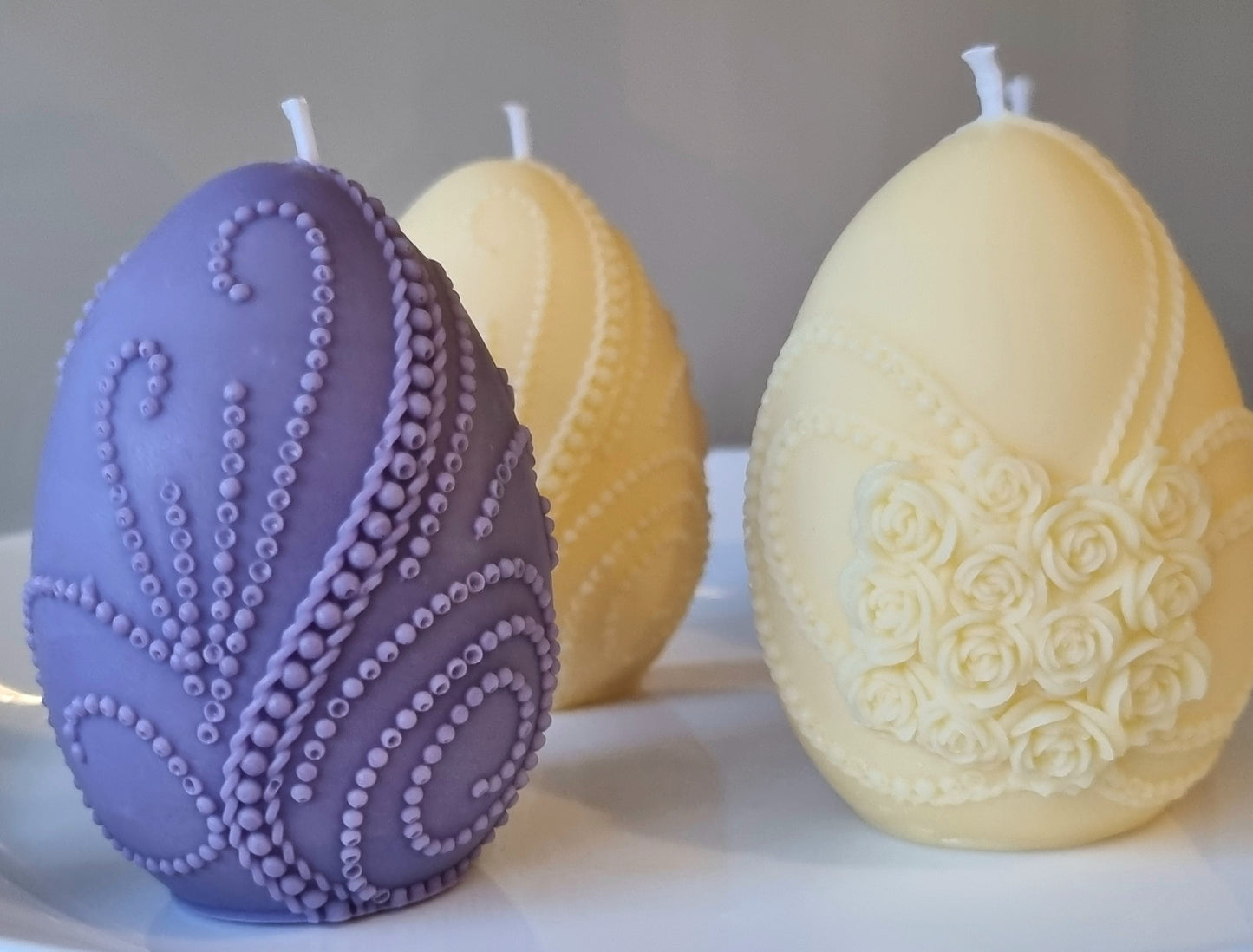 Decorated Scented Easter Eggs/Spring Candles/ Handcrafted Soy Candles