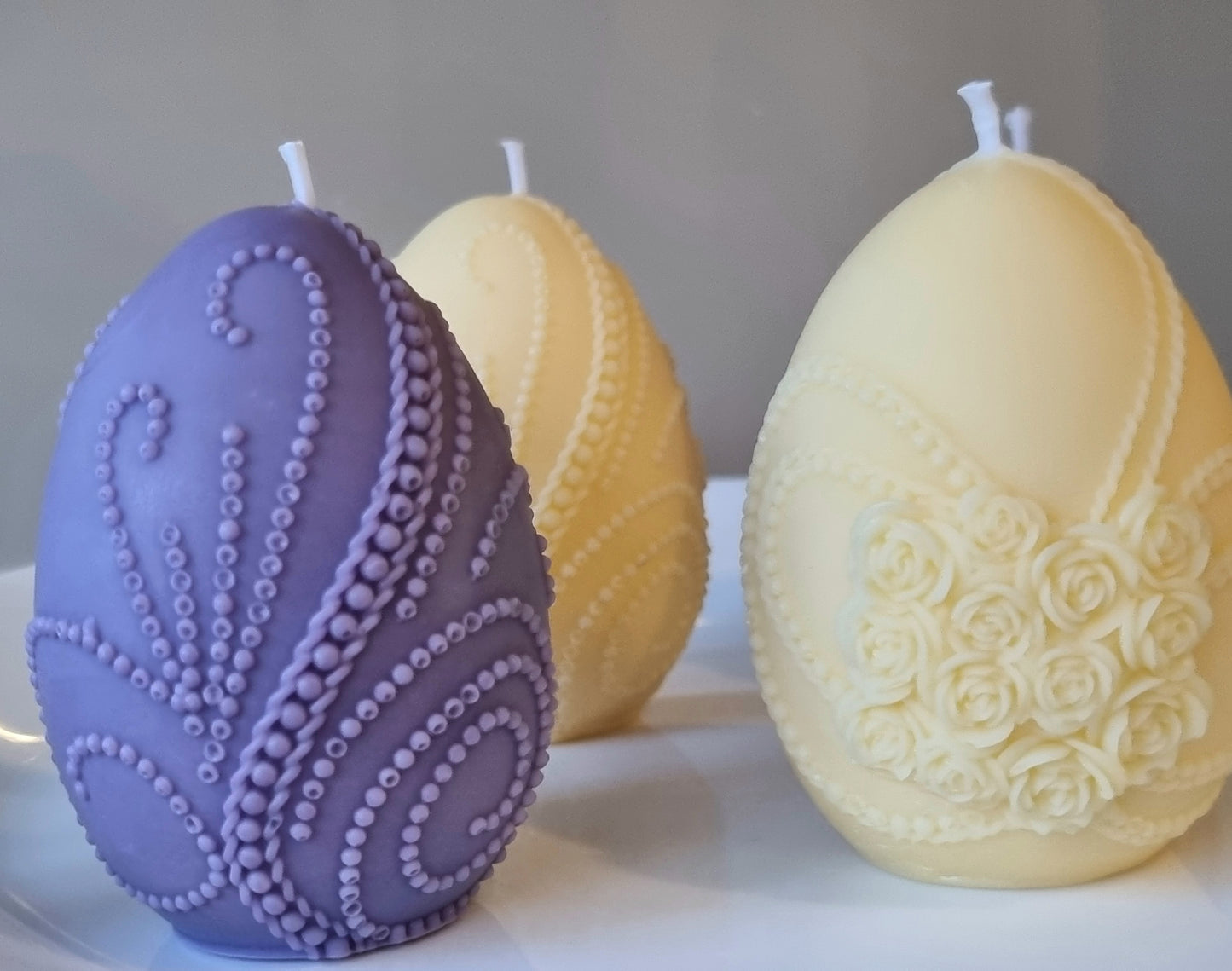 Decorated Scented Easter Eggs/Spring Candles/ Handcrafted Soy Candles