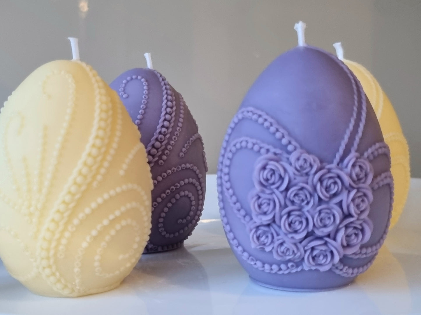 Decorated Scented Easter Eggs/Spring Candles/ Handcrafted Soy Candles