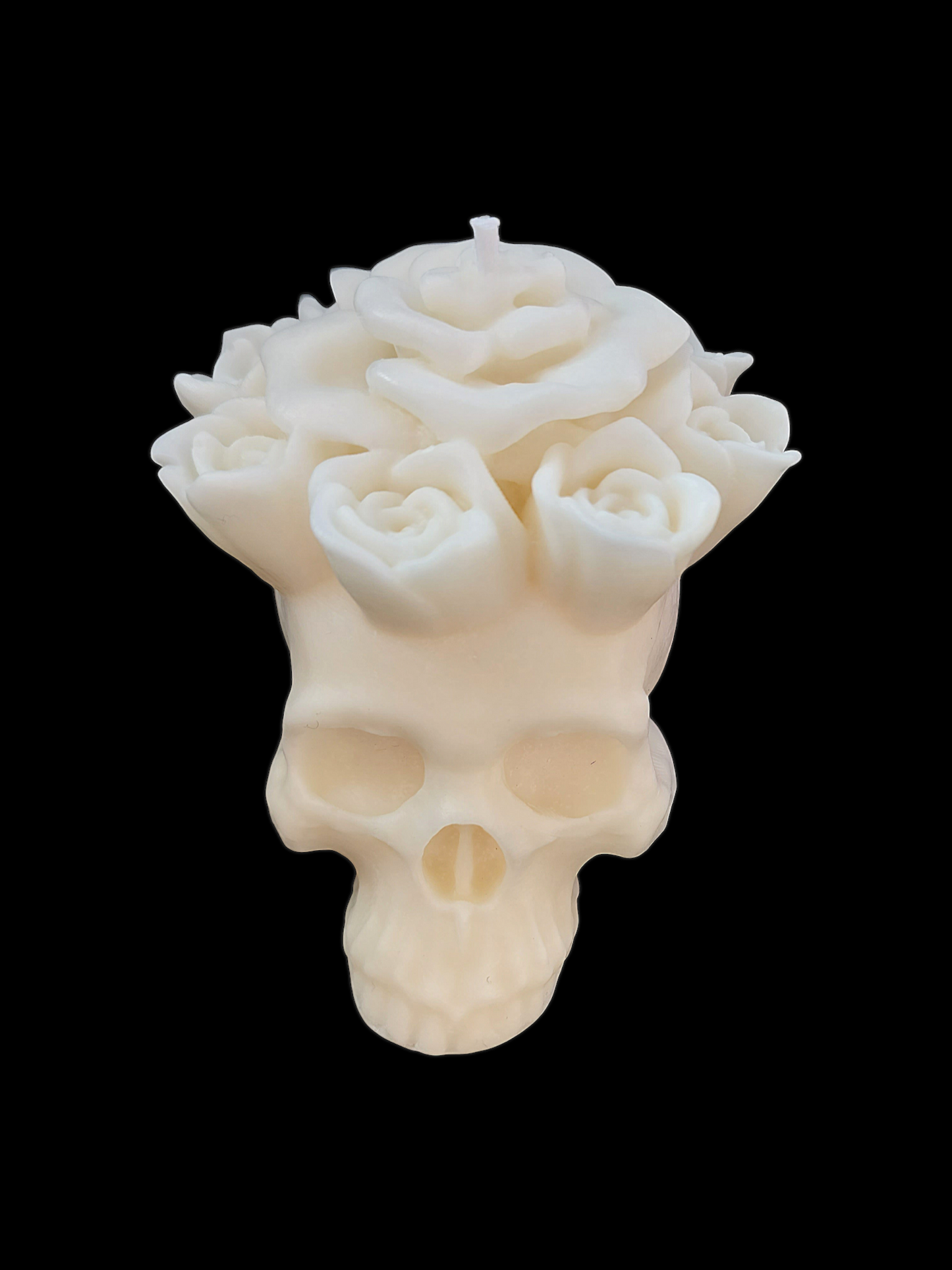 Skull with a Beautifully Rose Crown/ Halloween Handmade Soy Candles