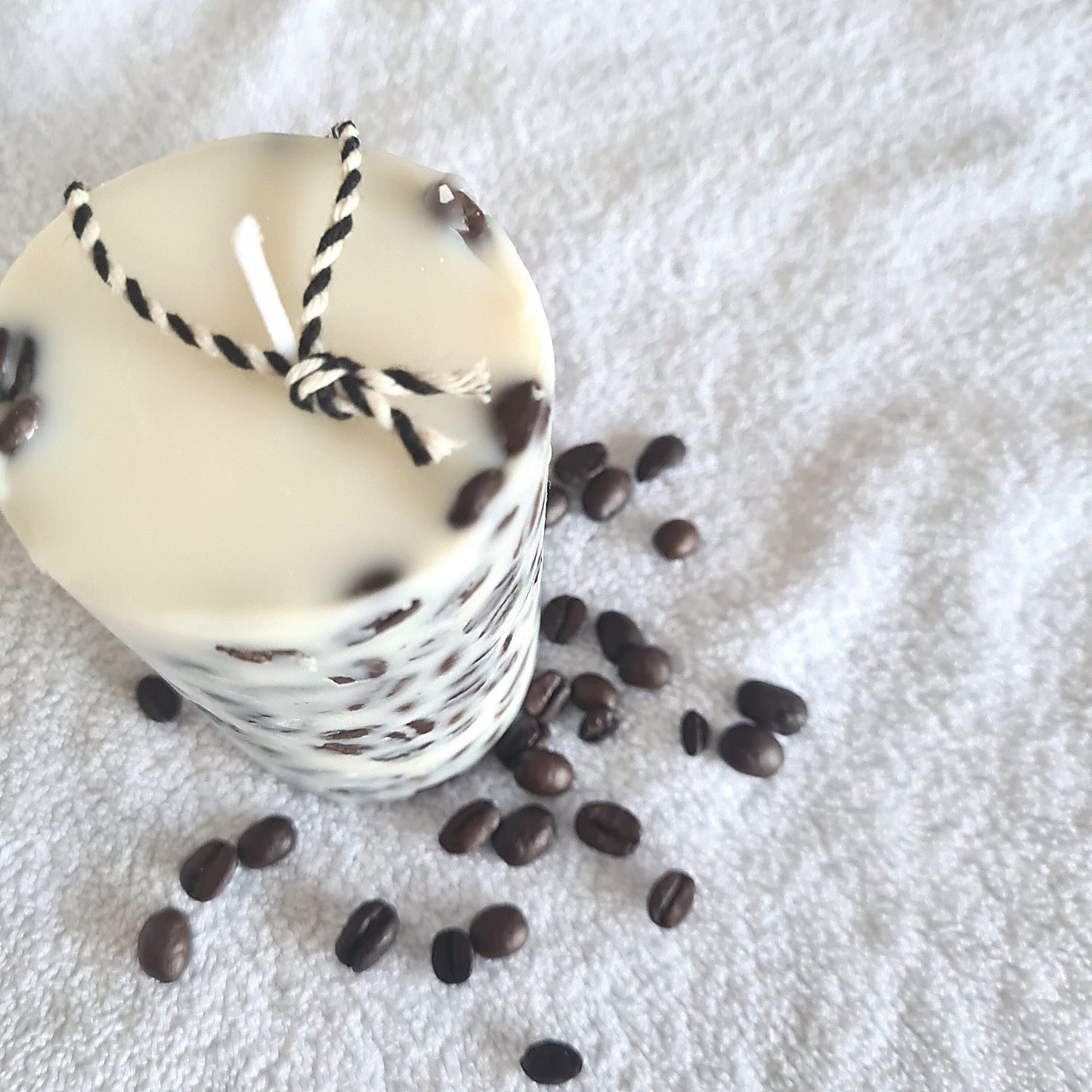 Coffee Scented Candle with Coffee Beans