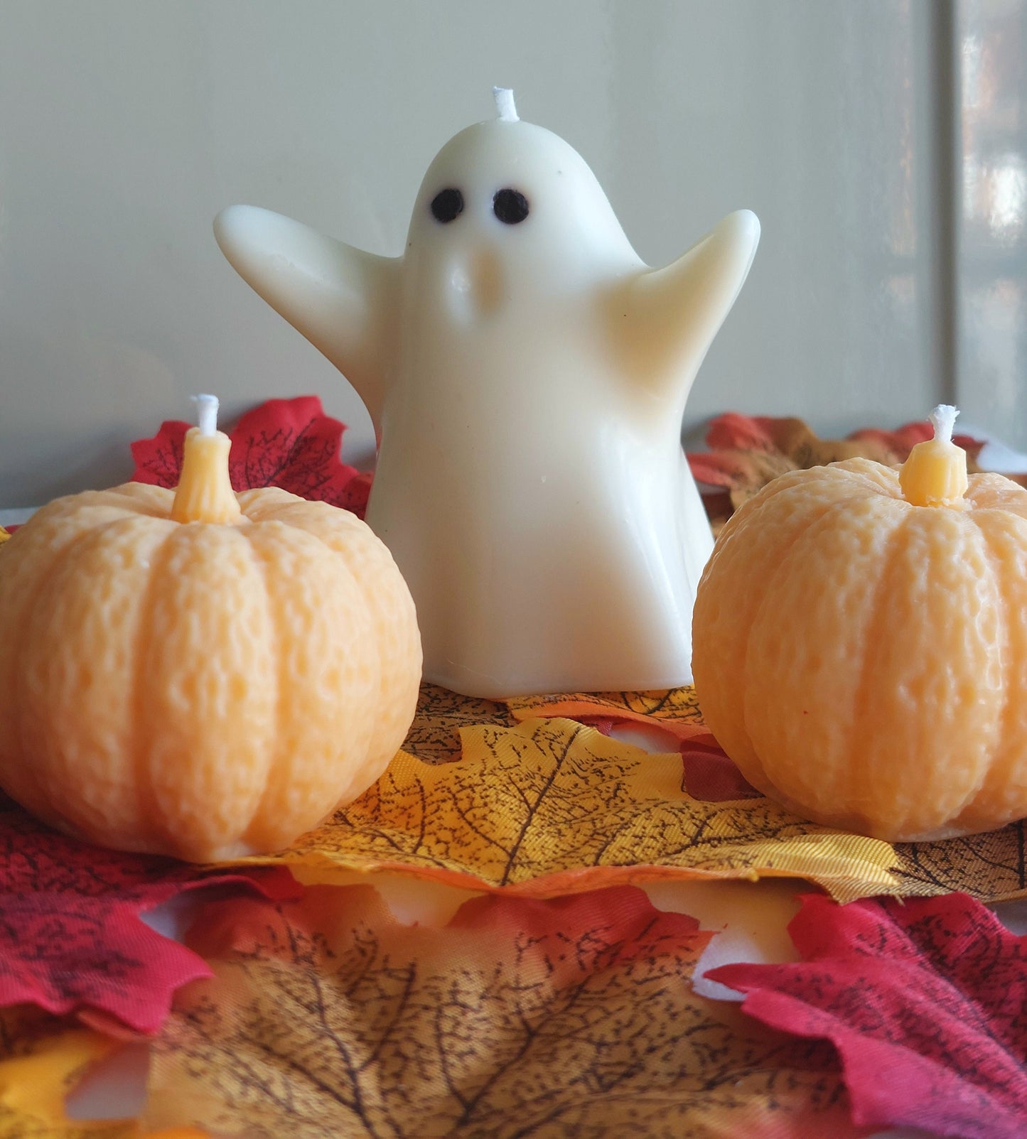 Halloween Ghost & Pumpkins candle set/Soy Candle/Autumn Home Decoration