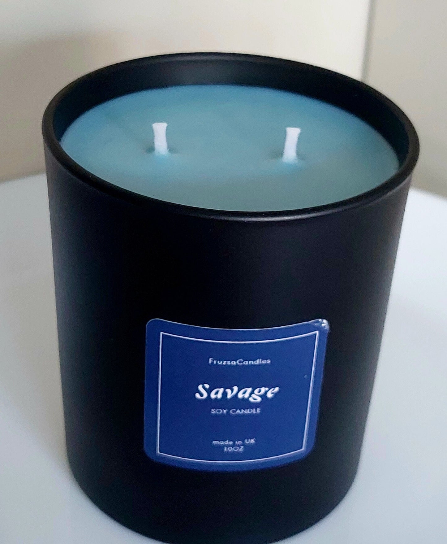 Savage Scented Candle for Men in Luxury Matt Black Jar/ Highly Scented Soy Candle/ Gift for men