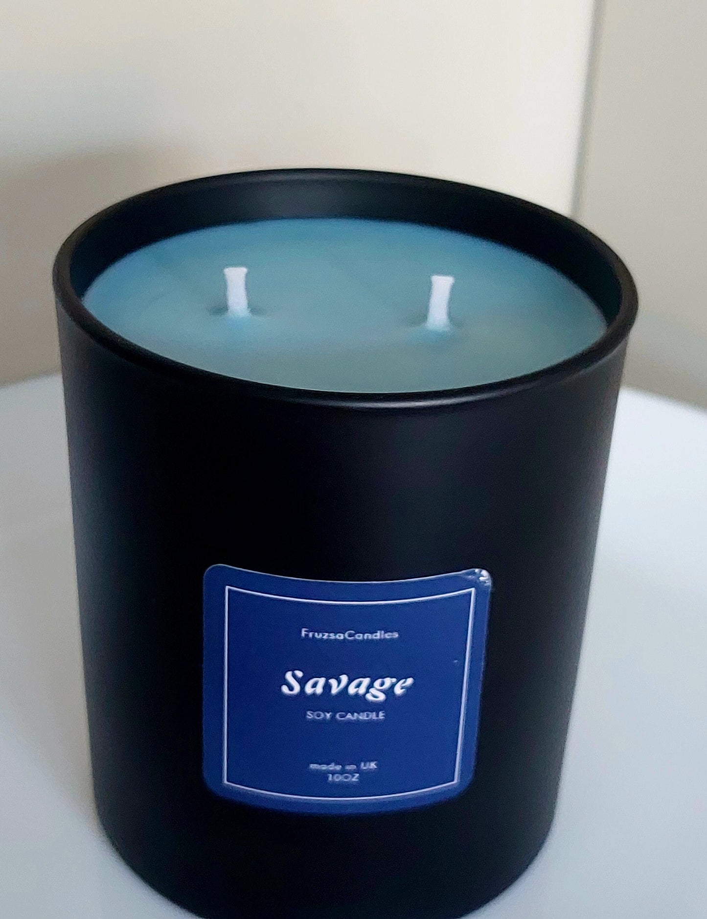 Savage Scented Candle for Men in Luxury Matt Black Jar/ Highly Scented Soy Candle/ Gift for men