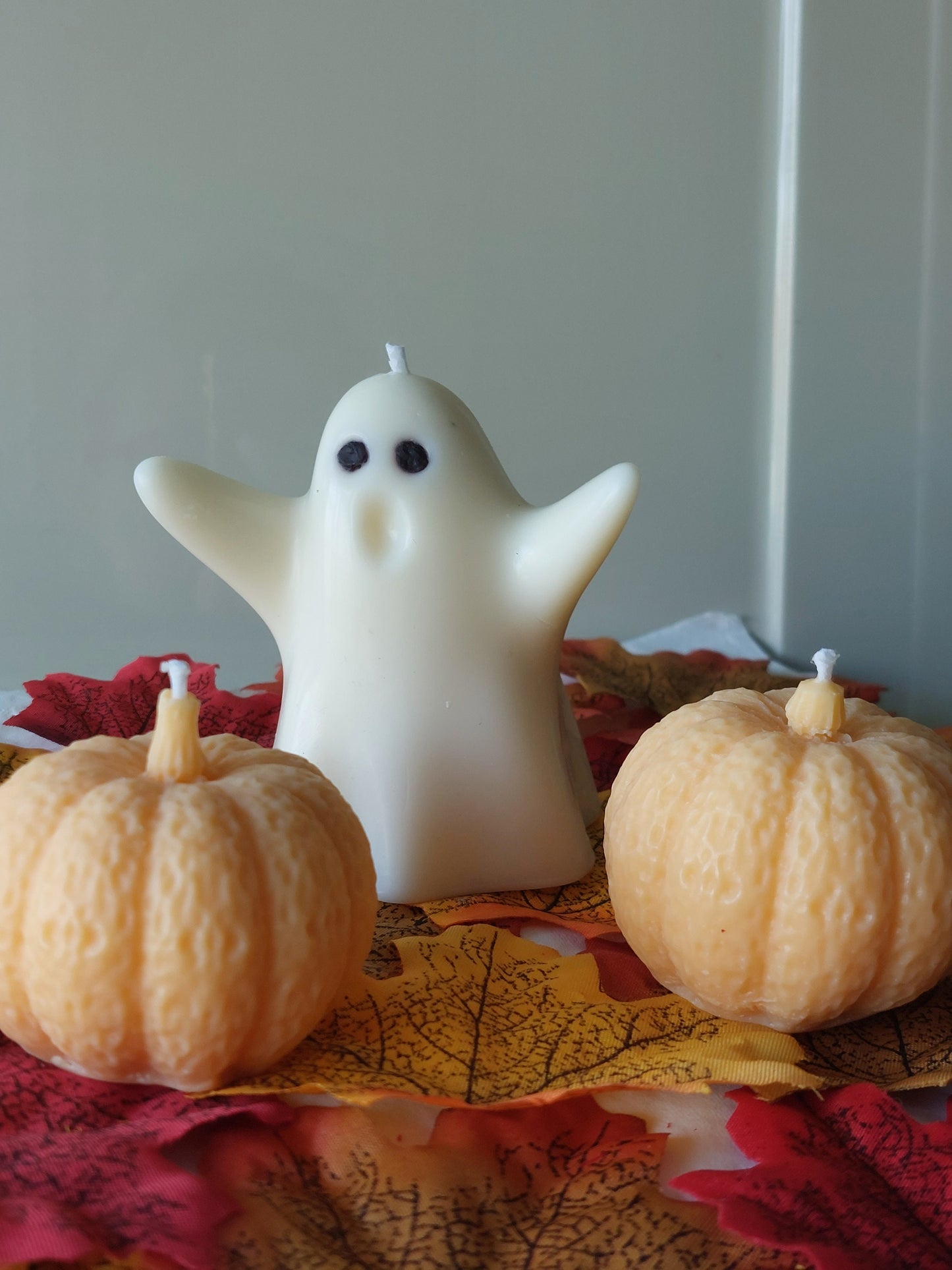 Halloween Ghost & Pumpkins candle set/Soy Candle/Autumn Home Decoration