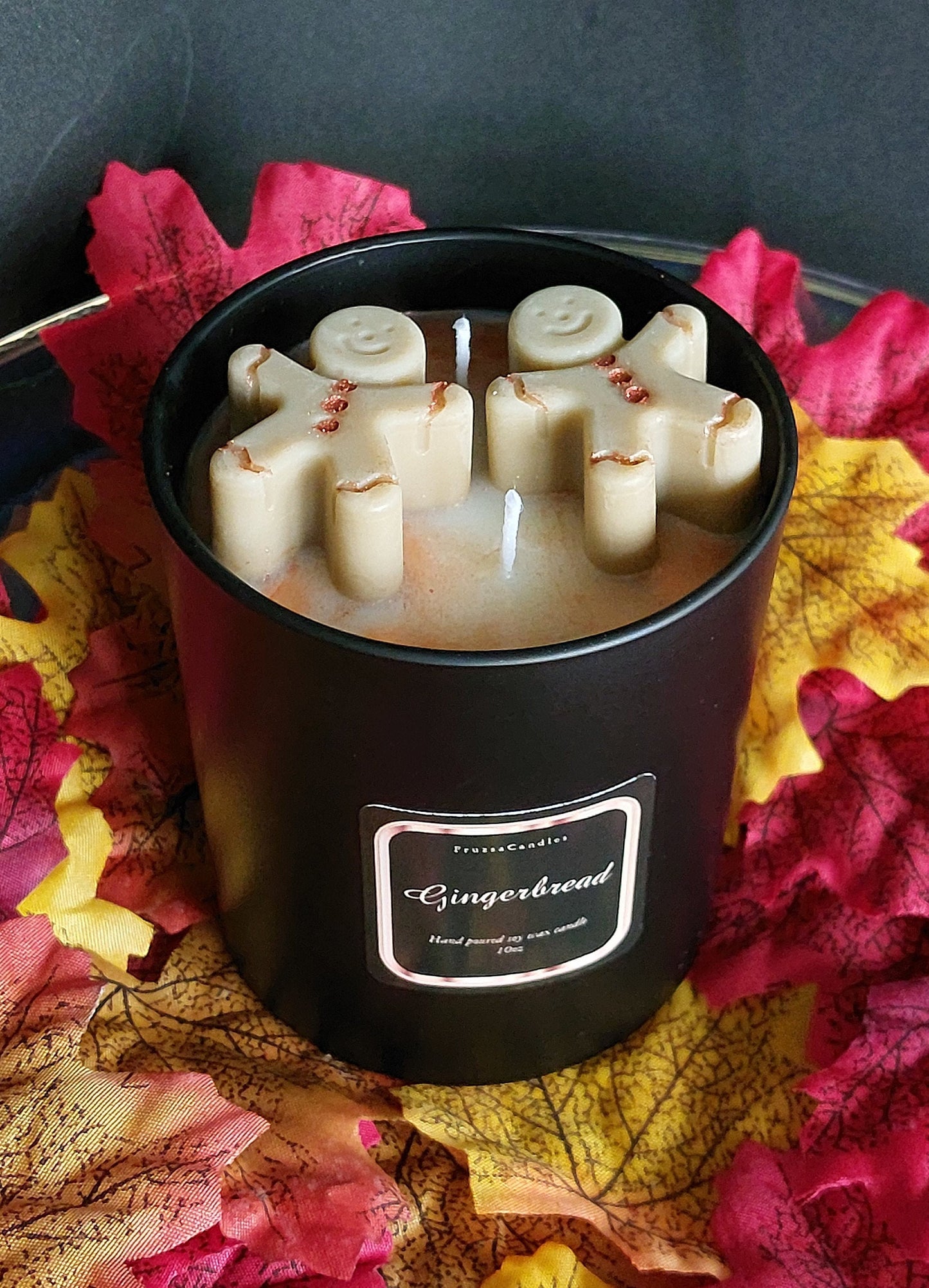 Gingerbread Scented Candle/Luxury Matt Black Jar/Handcrafted Highly Scented Soy Candle