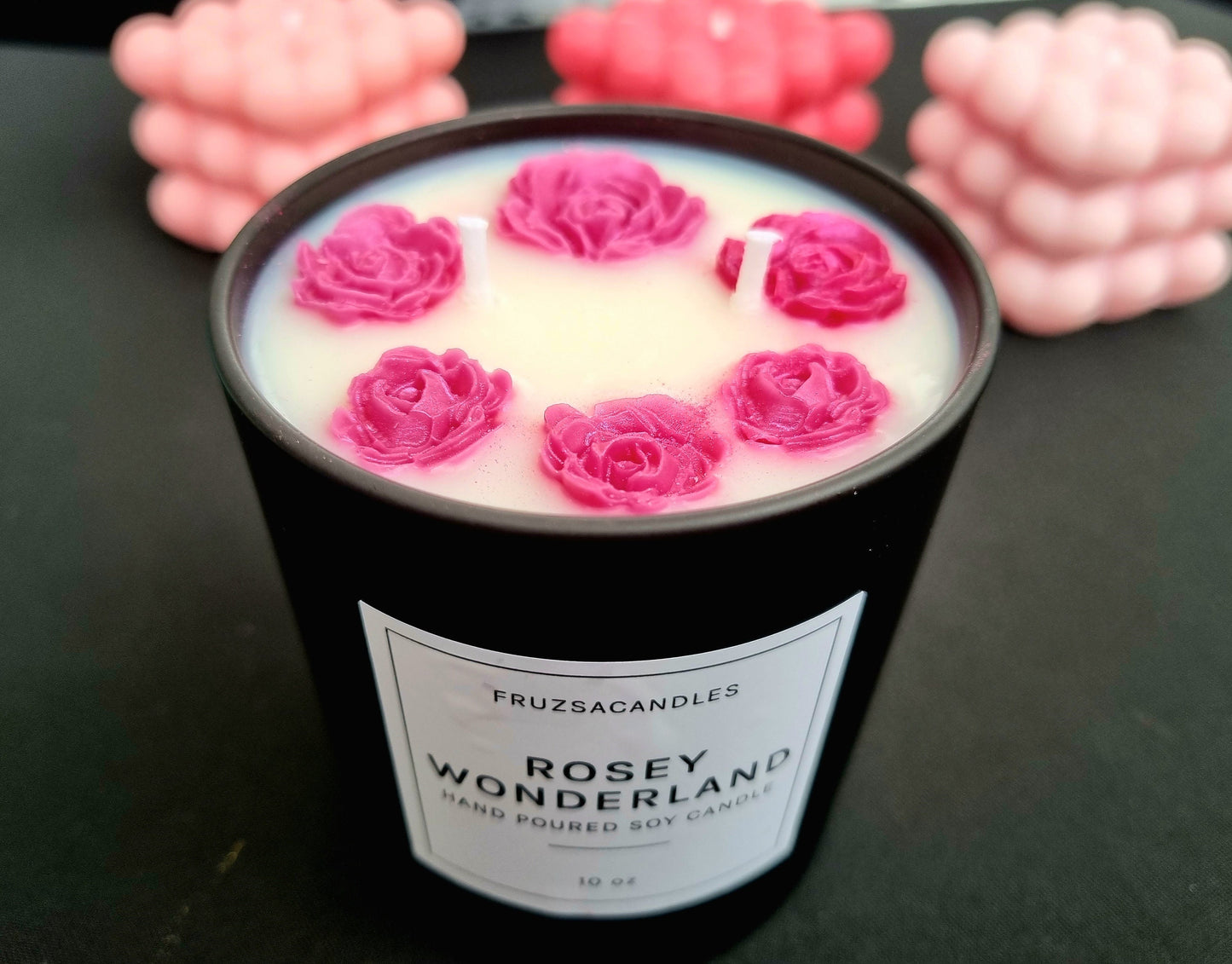 Luxury Rosey Wonderland Scented Candle/Perfume Candle/Two wick Candle/Soy Candle