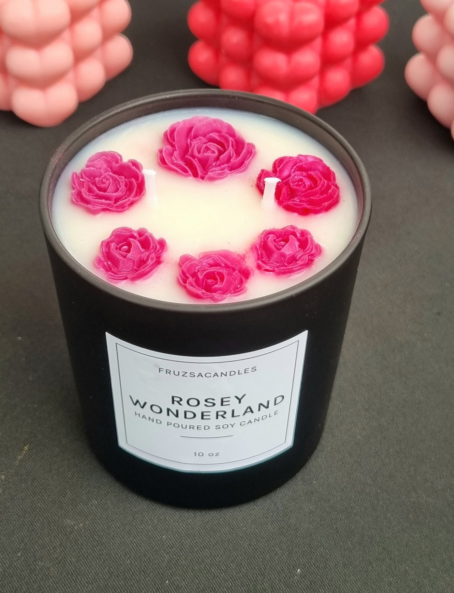 Luxury Rosey Wonderland Scented Candle/Perfume Candle/Two wick Candle/Soy Candle