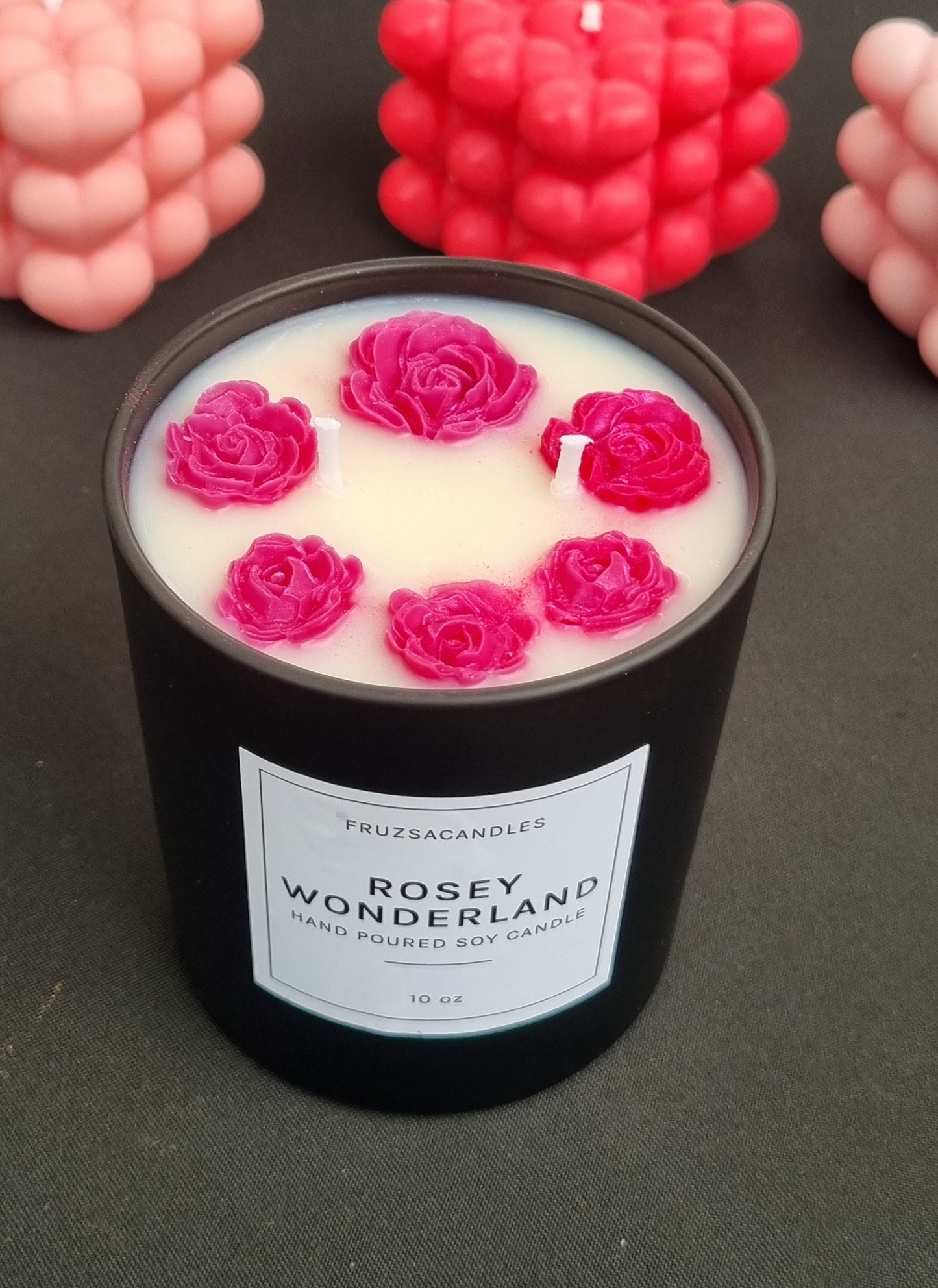 Luxury Rosey Wonderland Scented Candle/Perfume Candle/Two wick Candle/Soy Candle