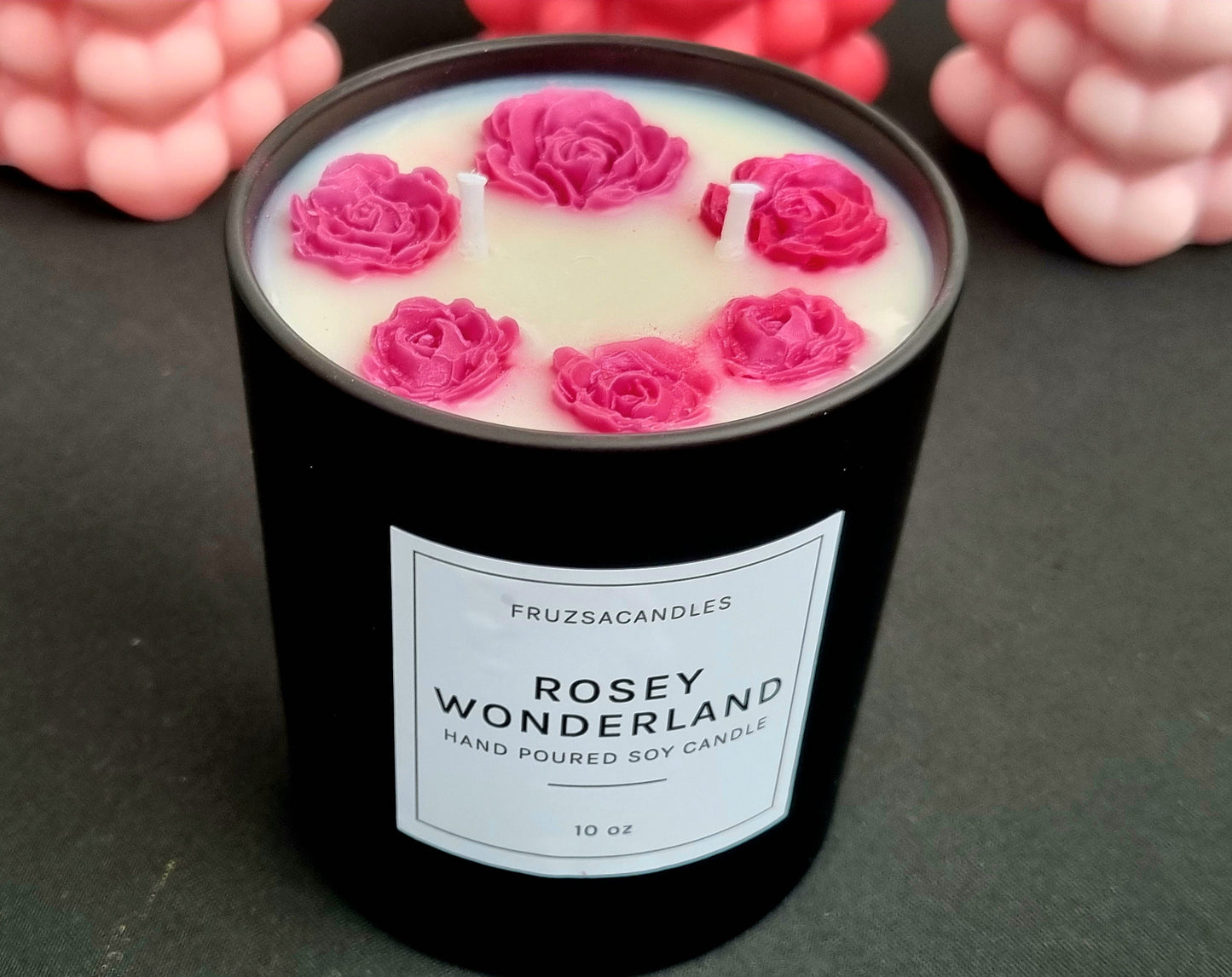 Luxury Rosey Wonderland Scented Candle/Perfume Candle/Two wick Candle/Soy Candle