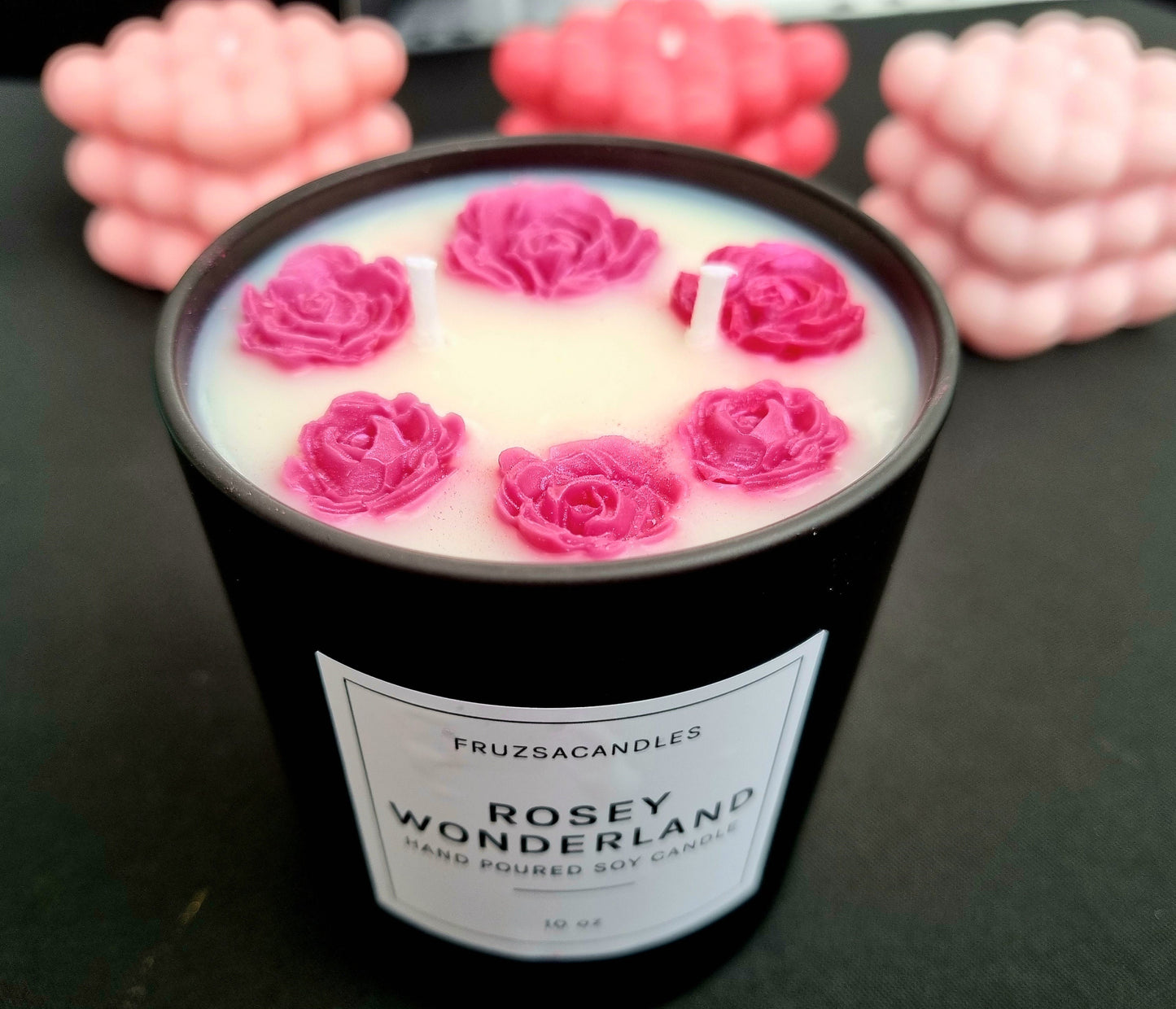 Luxury Rosey Wonderland Scented Candle/Perfume Candle/Two wick Candle/Soy Candle