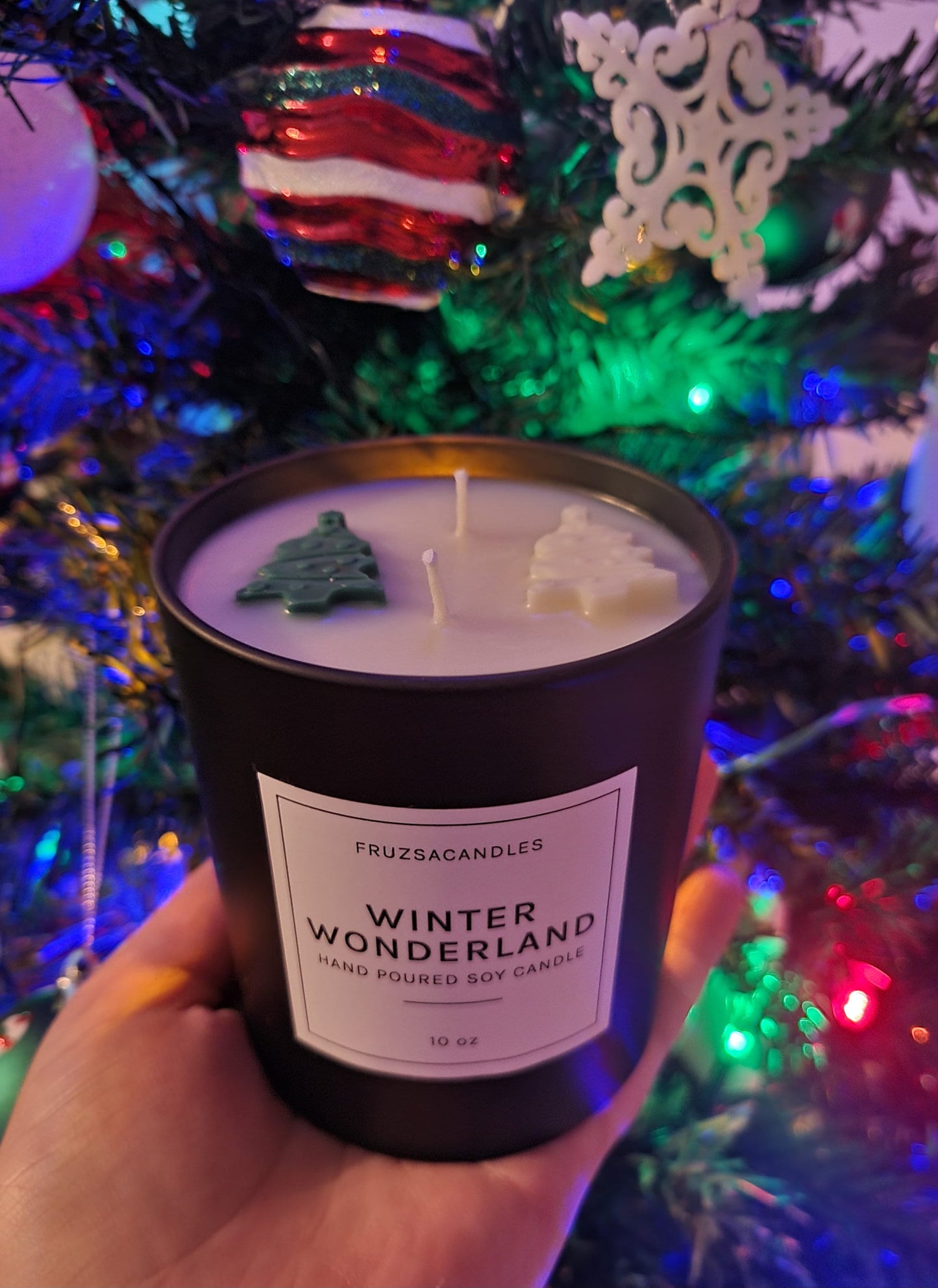 Winter Wonderland, Pine Scented Candle/ Christmas Tree Scent / Handmade Soy Candle/ Highly scented candle