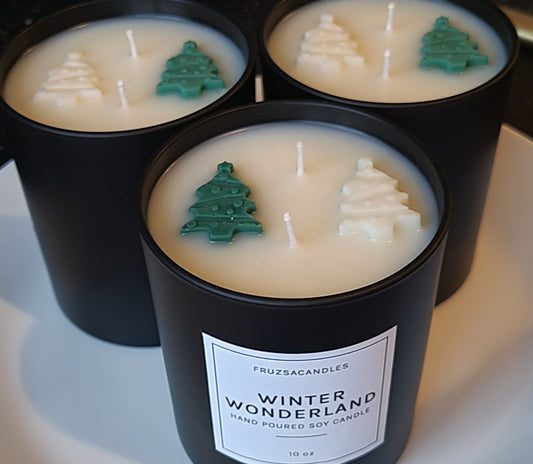 Winter Wonderland, Pine Scented Candle/ Christmas Tree Scent / Handmade Soy Candle/ Highly scented candle